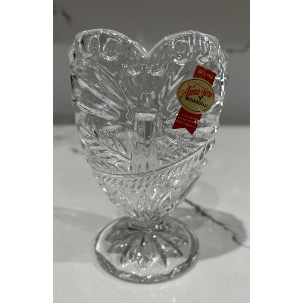 Anna Hutte Bleikristall 5" Lead Crystal Vase Made In Germany